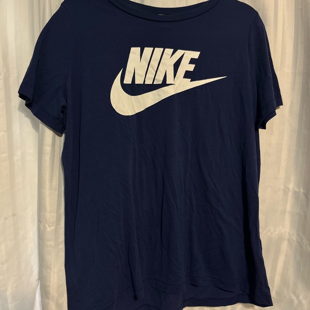 Nike Dark Blue Tee with White Logo